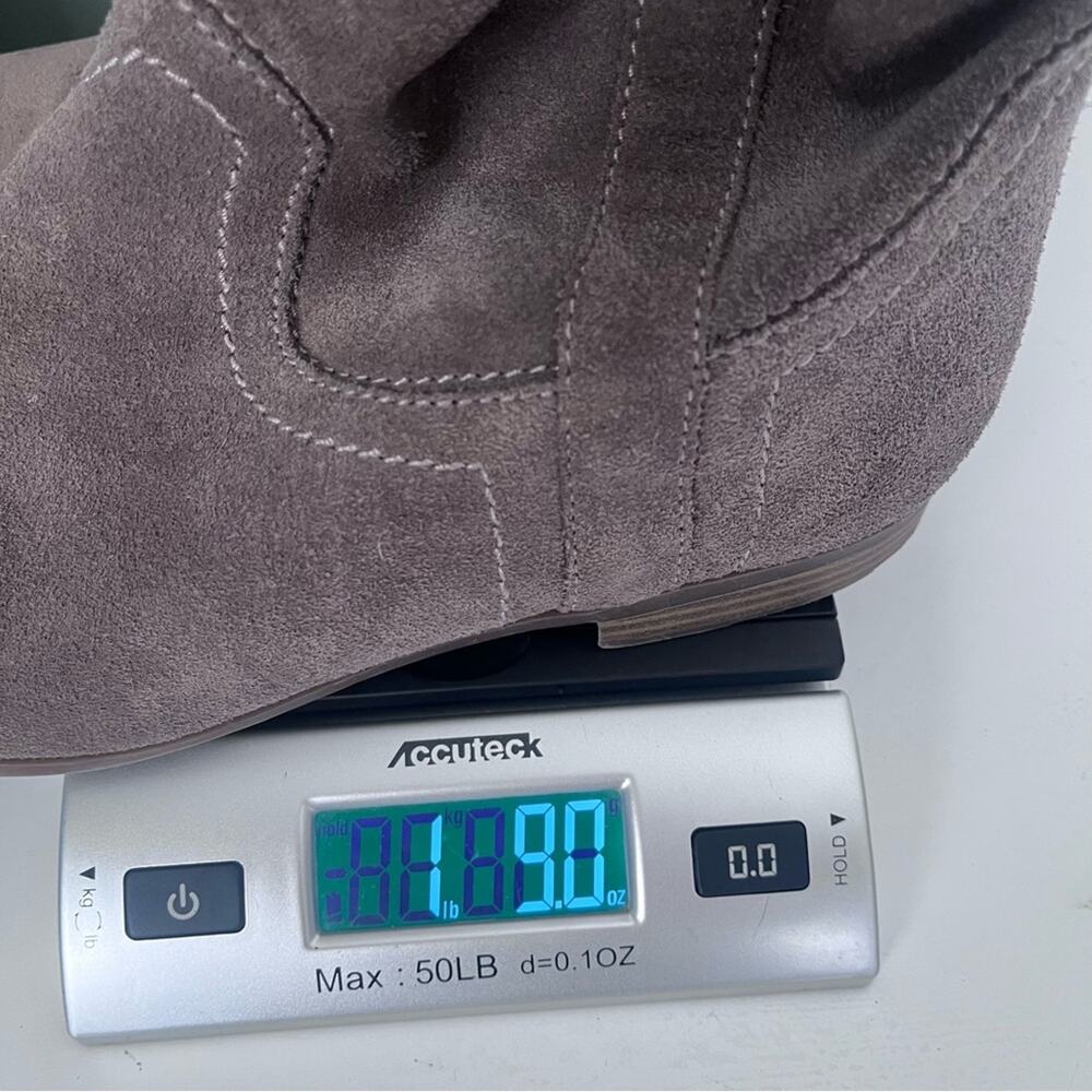 Frye & Co Sarah Shortie Suede Ankle Bootie Womens 10 Western Tan Taupe Slouchy - Picture 9 of 10